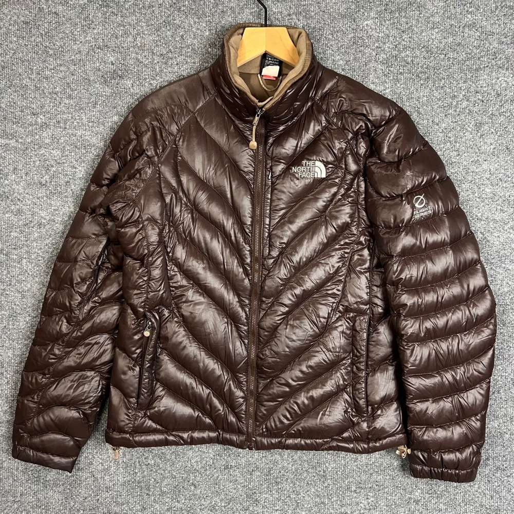 The North Face Puffer Jacket 900 Fill Flight Series Womens S Brown Excellent